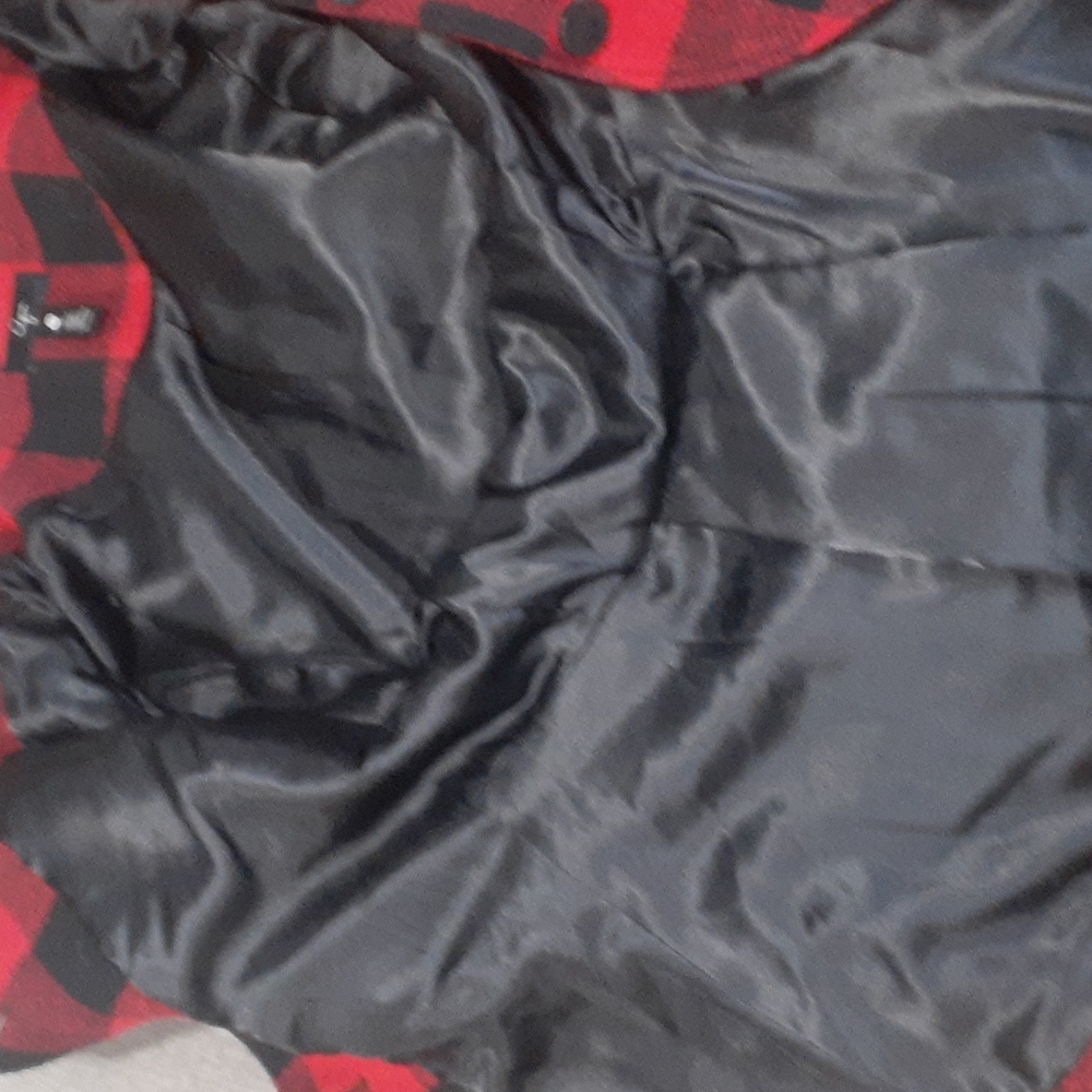 Aqua  red button down shacket XS. - Picture 10 of 14